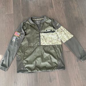 Men's NFL New Orleans Saints Nike Olive Salute To Service Pullover, XL